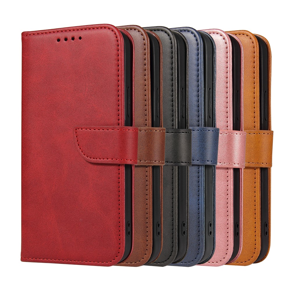 Classic Style Magnetic Leather Phone Cover Case with Clasp for iPhone 12/12 Pro - Black-10