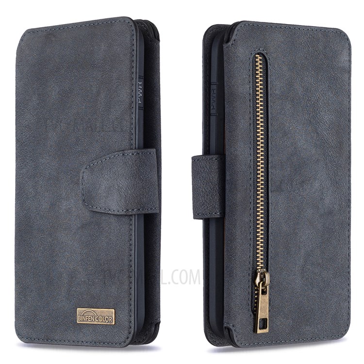 Detachable 2 in 1 Matte Leather Cell Phone Cover Case with Wallet and Stand for iPhone 6 Plus/6s Plus - Black-9