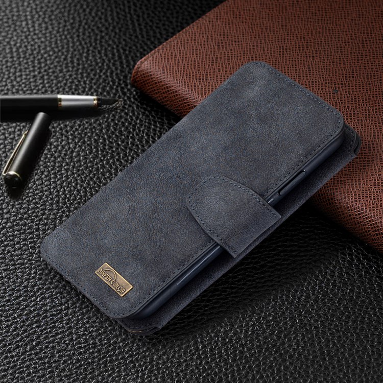 Matte Surface Detachable 2 in 1 Leather Cell Phone Cover Case with Wallet and Stand for iPhone XR - Black-2