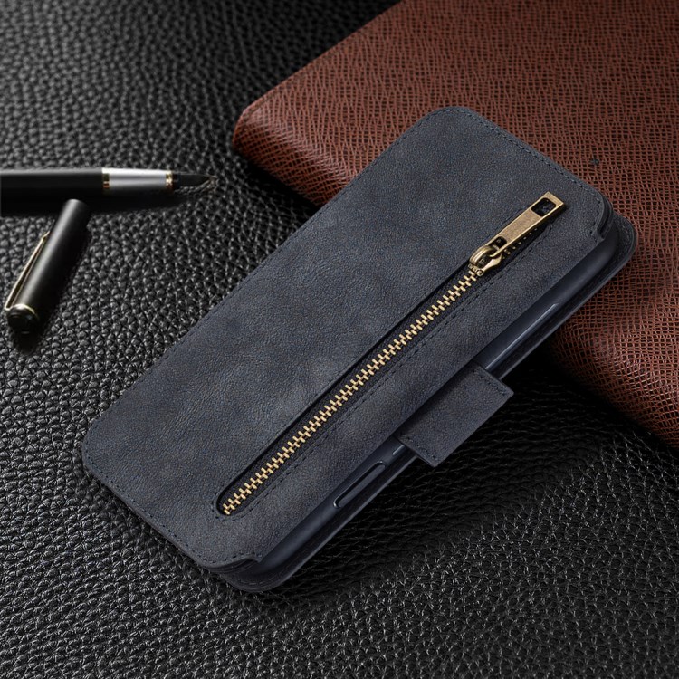 Matte Surface Detachable 2 in 1 Leather Cell Phone Cover Case with Wallet and Stand for iPhone XR - Black-3