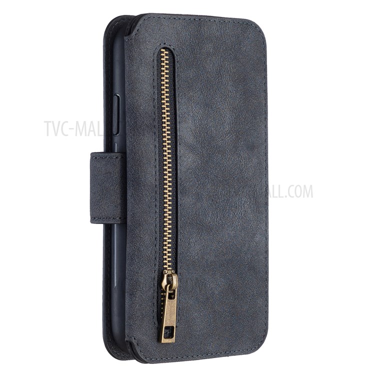 Matte Surface Detachable 2 in 1 Leather Cell Phone Cover Case with Wallet and Stand for iPhone XR - Black-8