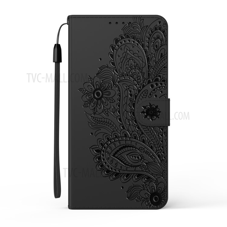 Phoenix Pattern Imprinting Wallet Stand Leather Phone Protective Shell for iPhone 12 Pro Max - Black-2