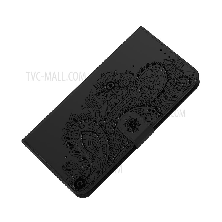Phoenix Pattern Imprinting Wallet Stand Leather Phone Protective Shell for iPhone 12 Pro Max - Black-4