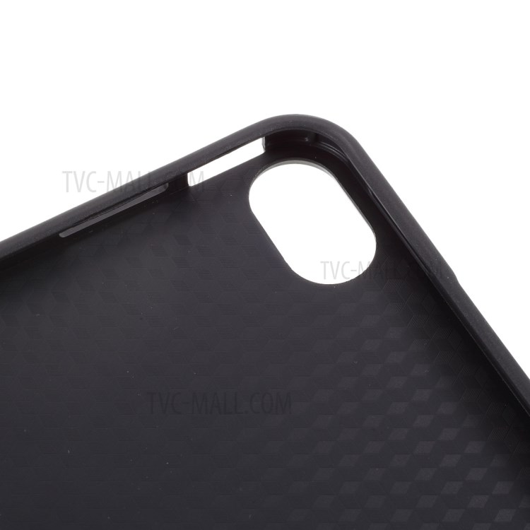 Tri-fold Stand Skin-touch Leather Case with Pen Slot for iPad Air (2020) Shell - Black-7