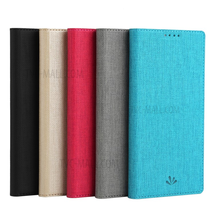VILI DMX Cross Texture Plain Card Holder Leather Phone Cover Case for iPhone 12 mini - Black-13