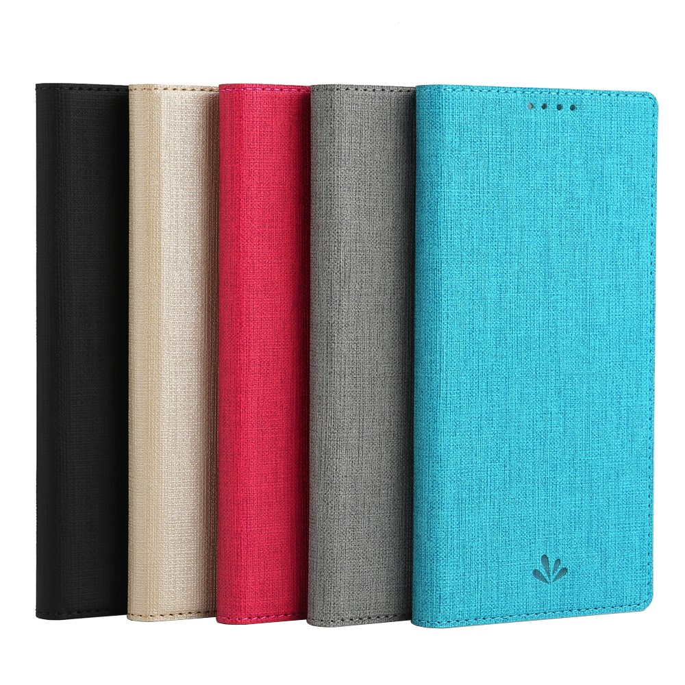 VILI DMX Auto-Absorbed Plain Cross Texture Leather Phone Cover Case with Card Holder for iPhone 12/12 Pro - Black-14
