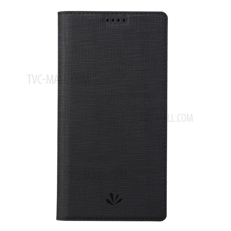VILI DMX Cross Texture Plain Leather Phone Cover Case with Card Holder for iPhone 12 Pro Max - Black-2