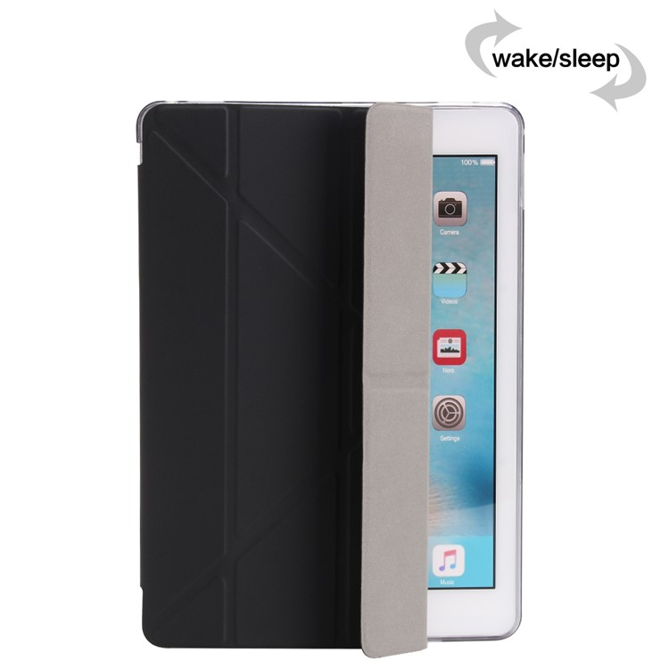 Origami Stand Leather Smart Case for iPad Pro 9.7 inch - Black-3