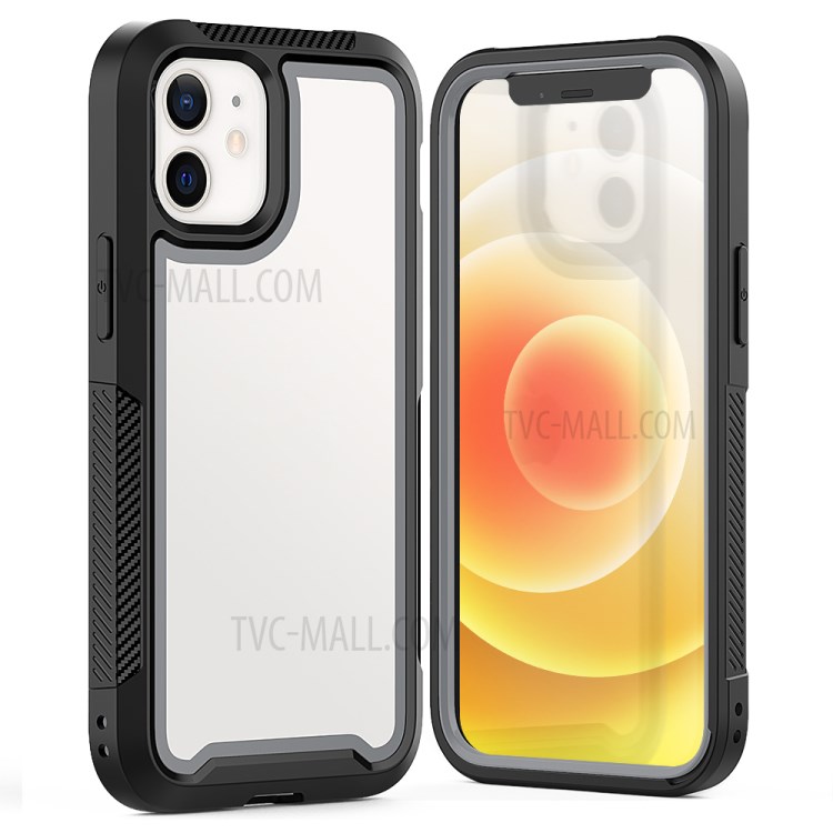 Thicken Non-slip Frame Combo Case for iPhone 12 Mini - Grey-1