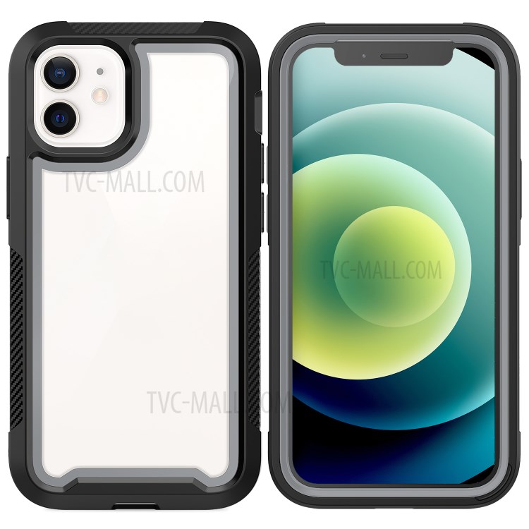 Thicken Non-slip Frame Combo Case for iPhone 12 Mini - Grey-2