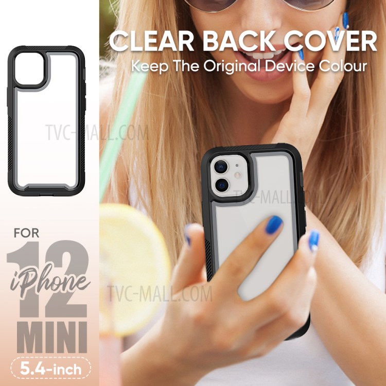 Thicken Non-slip Frame Combo Case for iPhone 12 Mini - Grey-7