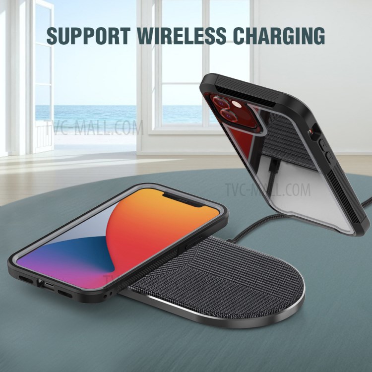 Thicken Non-slip Frame Combo Case for iPhone 12 Pro / iPhone 12 - Grey-4
