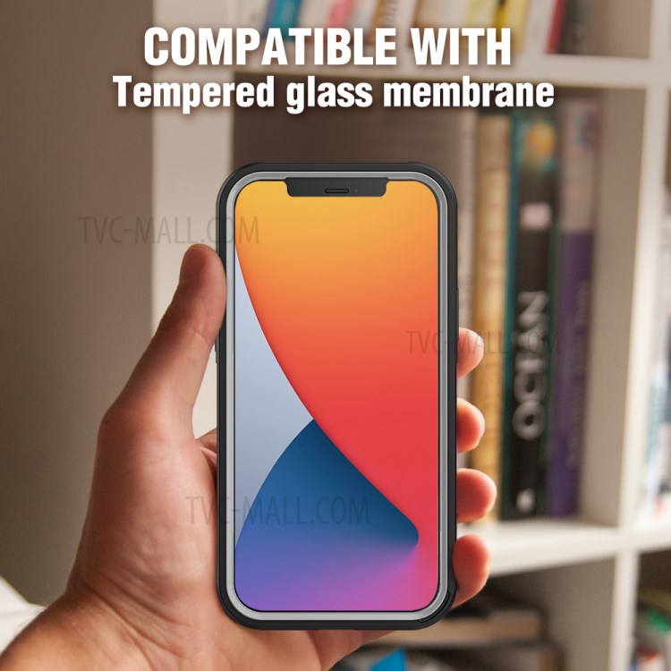 Thicken Non-slip Frame Combo Case for iPhone 12 Pro / iPhone 12 - Grey-5