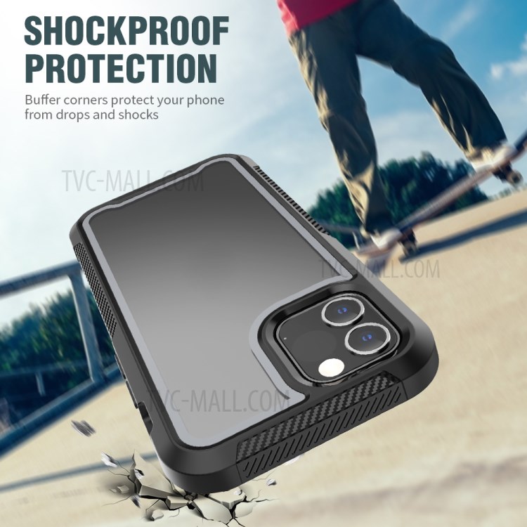Thicken Non-slip Frame Combo Case for iPhone 12 Pro / iPhone 12 - Grey-6