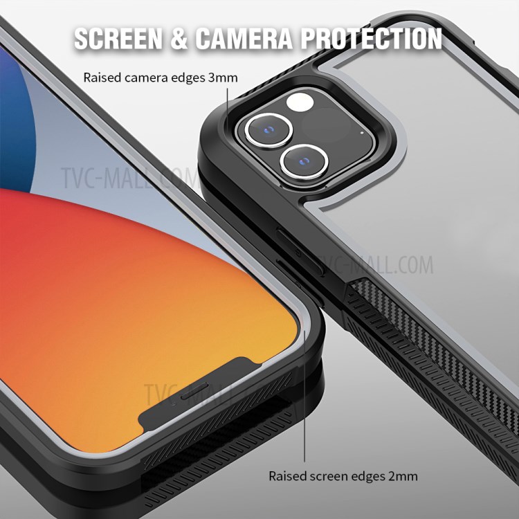 Thicken Non-slip Frame Combo Case for iPhone 12 Pro / iPhone 12 - Grey-7