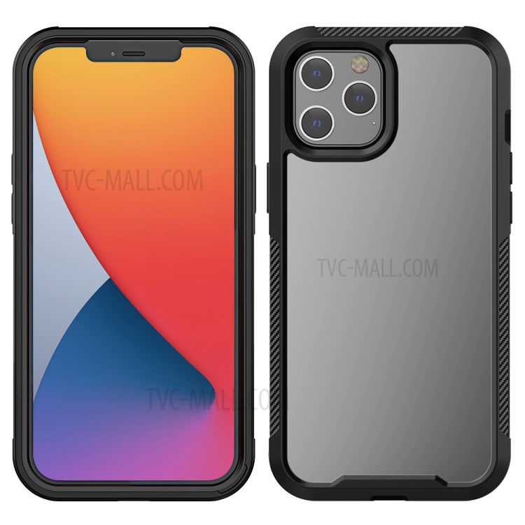 Thickened Non-slip Acrylic+TPU+Plastic Phone Case for iPhone 12 Pro Max - Black-2