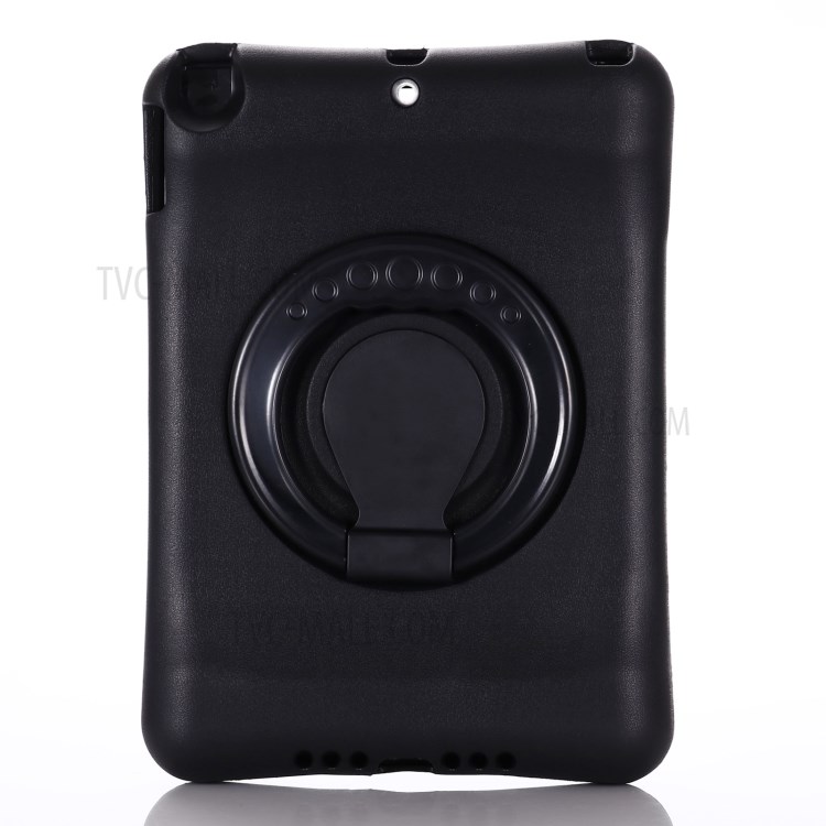 Ring Holder Kickstand EVA Shockproof Cover for iPad 10.2 (2020) Case - Black-1