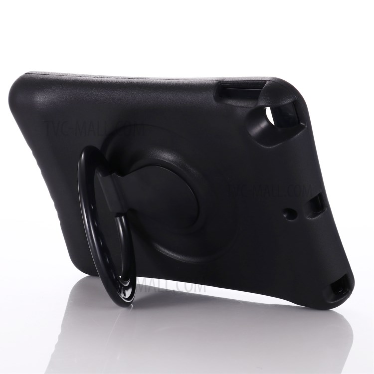 Ring Holder Kickstand EVA Shockproof Cover for iPad 10.2 (2020) Case - Black-2