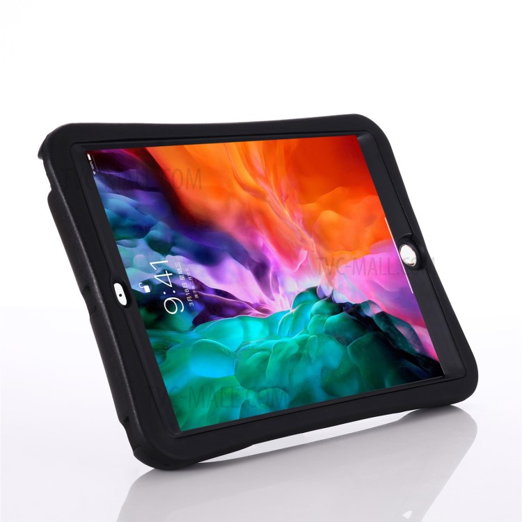 Ring Holder Kickstand EVA Shockproof Cover for iPad 10.2 (2020) Case - Black-3