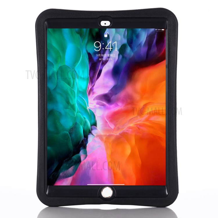 Ring Holder Kickstand EVA Shockproof Cover for iPad 10.2 (2020) Case - Black-4