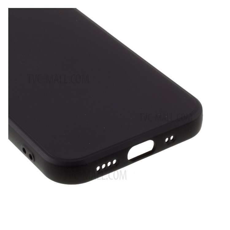 Contrast Color Button TPU Shell with Soft Lint Inner for iPhone 12 Case - Black-6