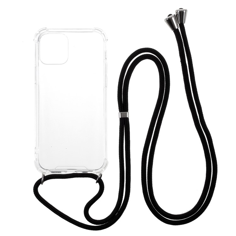 Shockproof Cover Corner Bumper Frame TPU Phone Case with Lanyard for iPhone 12 Pro Max-1
