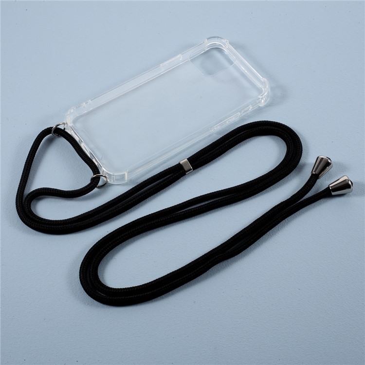 Shockproof Cover Corner Bumper Frame TPU Phone Case with Lanyard for iPhone 12 Pro Max-2
