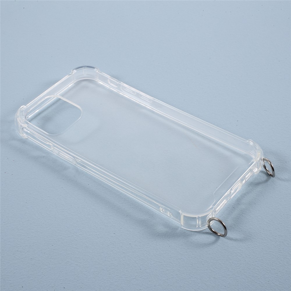 Anti-Drop TPU Bumper Frame Phone Case with Lanyard for iPhone 12/12 Pro-4