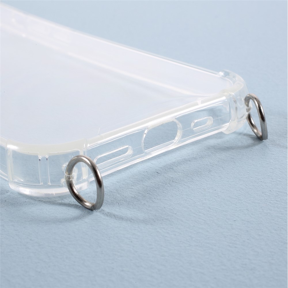 Anti-Drop TPU Bumper Frame Phone Case with Lanyard for iPhone 12/12 Pro-5