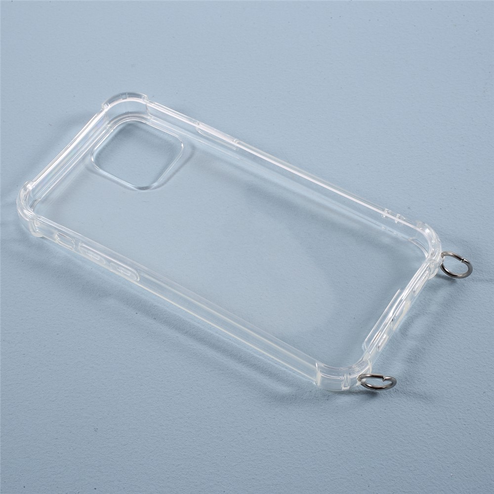Anti-Drop TPU Bumper Frame Phone Case with Lanyard for iPhone 12/12 Pro-6