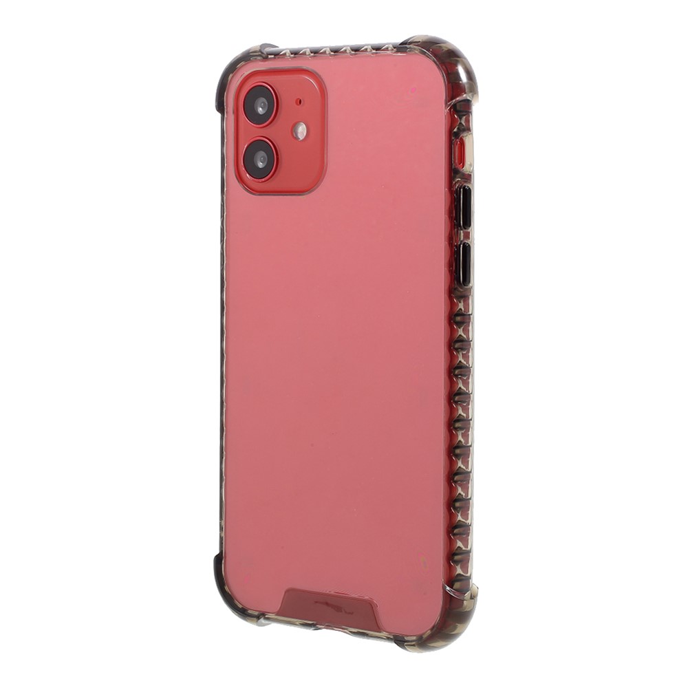 TPU + Acrylic Phone Crystal Clear Cover Case for iPhone 12/12 Pro - Black-2