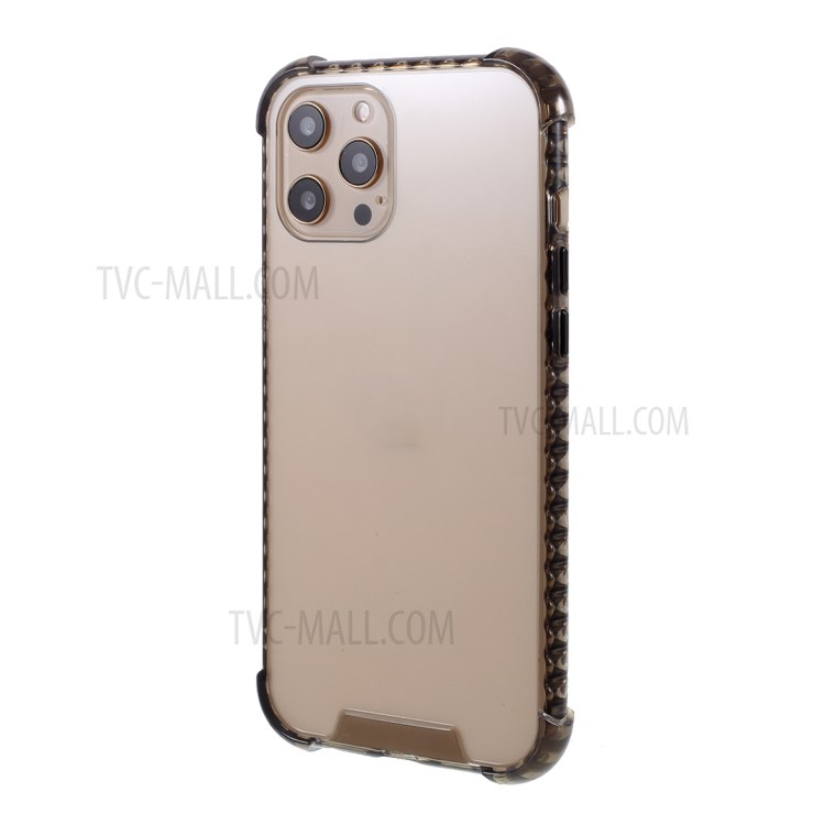 Crystal Clear Acrylic + TPU Phone Cover Case for iPhone 12 Pro Max - Black-2