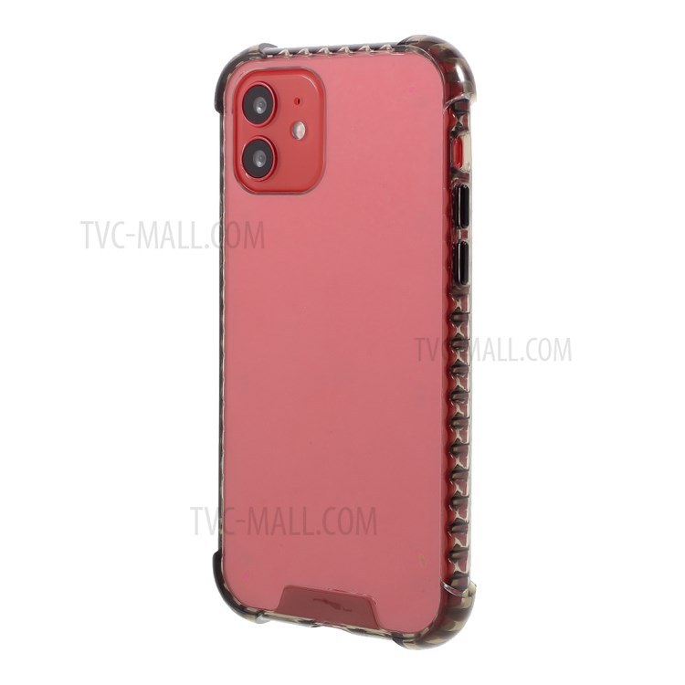 Crystal Clear Acrylic + TPU Phone Cover Case for iPhone 12 mini - Black-2
