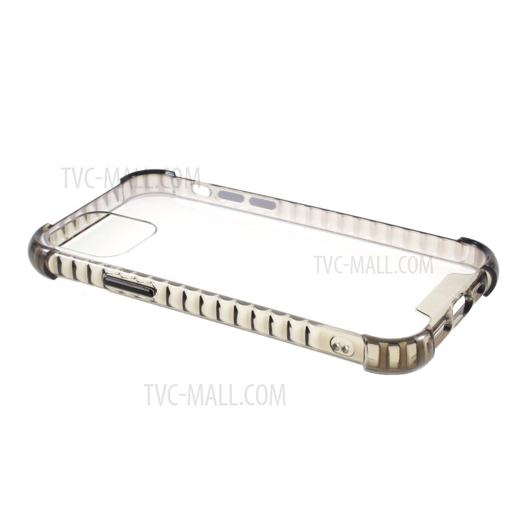 Crystal Clear Acrylic + TPU Phone Cover Case for iPhone 12 mini - Black-4