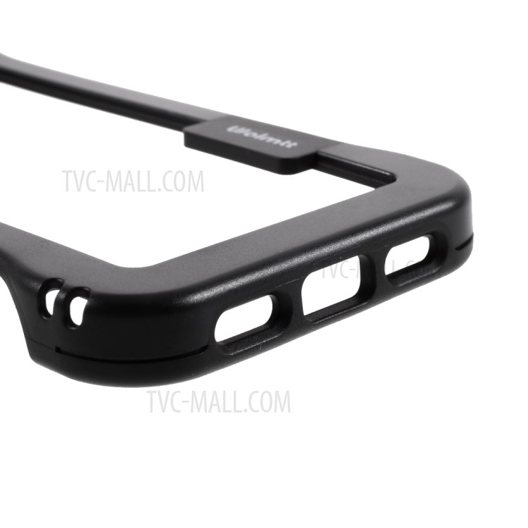 Wolmtt TPU + PC No-Side-Frame Phone Cover Case for iPhone 12/12 Pro - Black-7