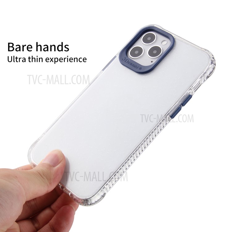 Transparent Color-Rounded Lens Protection TPU + PC Hybrid Phone Cover Case for iPhone 12 mini - Blue-6