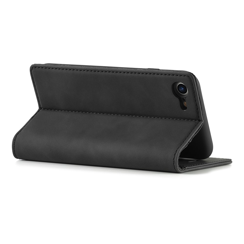 LC.IMEEKE Strong Auto-Absorbed Business Style Leather Phone Cover Shell for iPhone 7/8/SE (2nd Generation) - Black-4