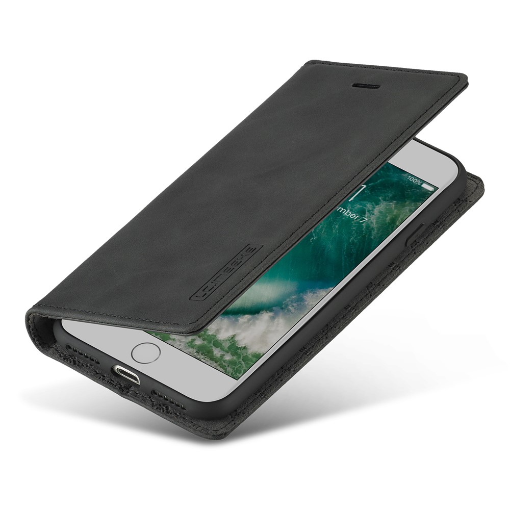 LC.IMEEKE Strong Auto-Absorbed Business Style Leather Phone Cover Shell for iPhone 7/8/SE (2nd Generation) - Black-5