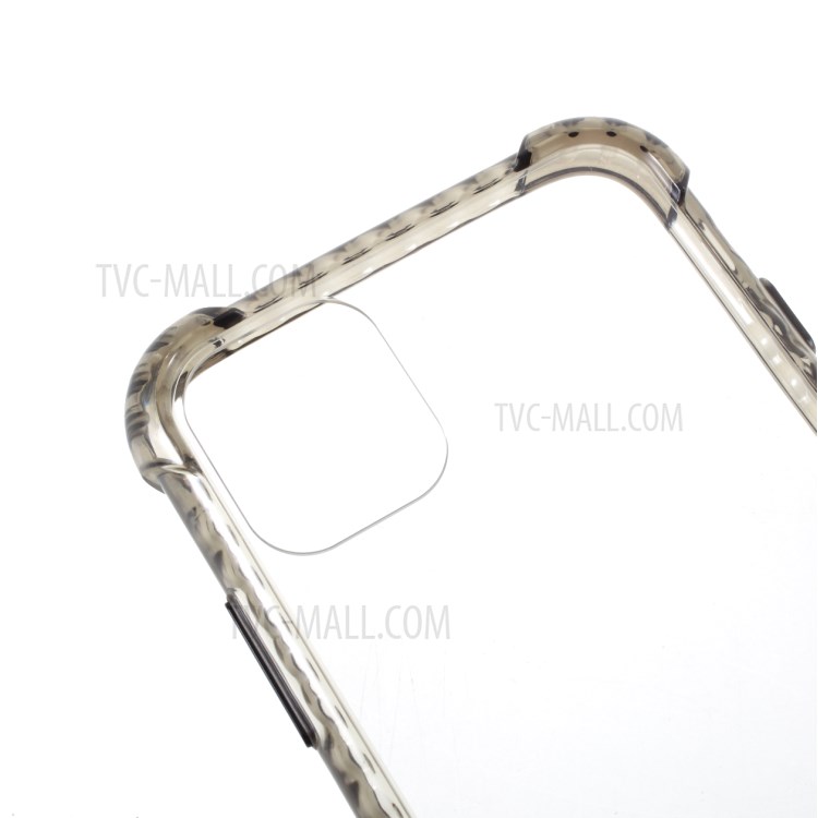 High Quality Drop-Proof TPU + Acrylic Phone Crystal Clear Cover Case for iPhone 11 - Transparent Black-10