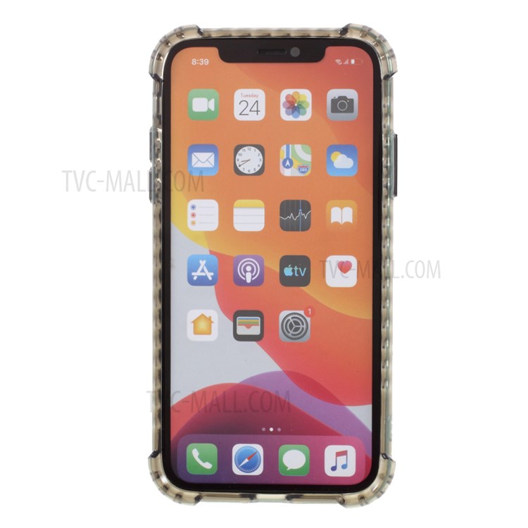 High Quality Drop-Proof TPU + Acrylic Phone Crystal Clear Cover Case for iPhone 11 - Transparent Black-3