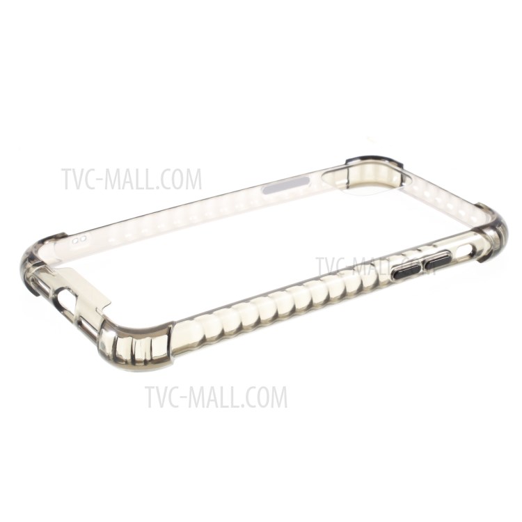 High Quality Drop-Proof TPU + Acrylic Phone Crystal Clear Cover Case for iPhone 11 - Transparent Black-7