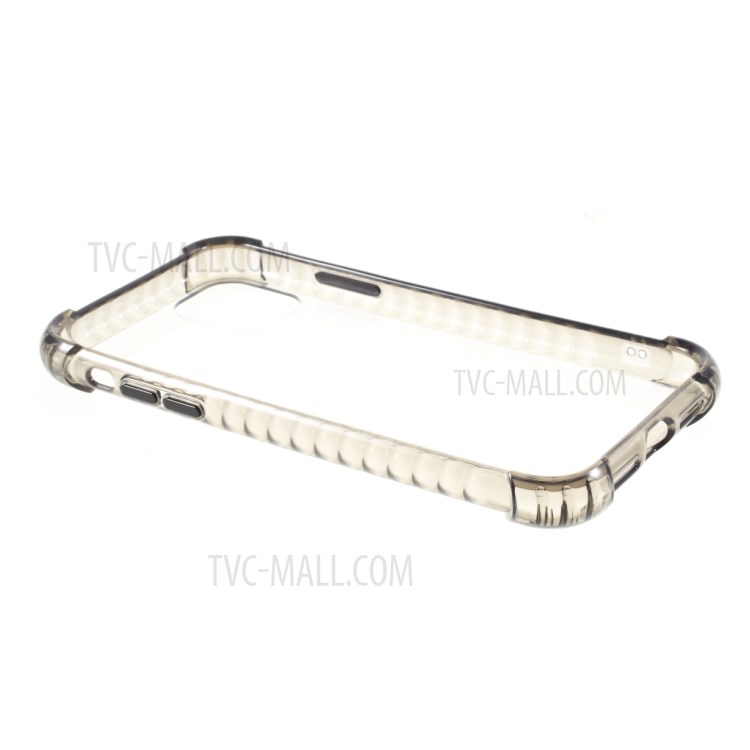High Quality Drop-Proof TPU + Acrylic Phone Crystal Clear Cover Case for iPhone 11 - Transparent Black-8
