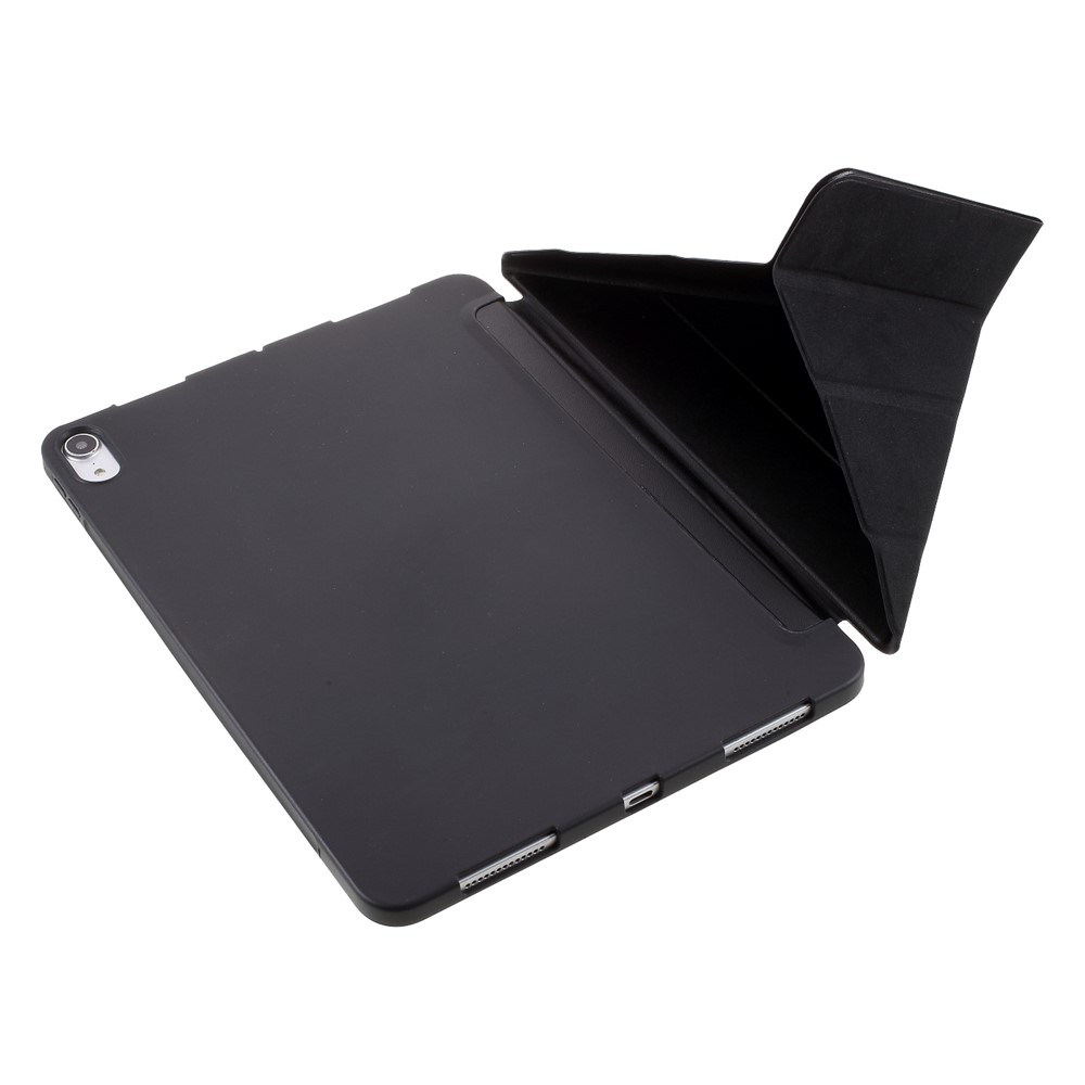 Origami Stand Smart Leather Shell Case for iPad Air (2020) / iPad Air 4, iPad Air (4th generation) - Black-13