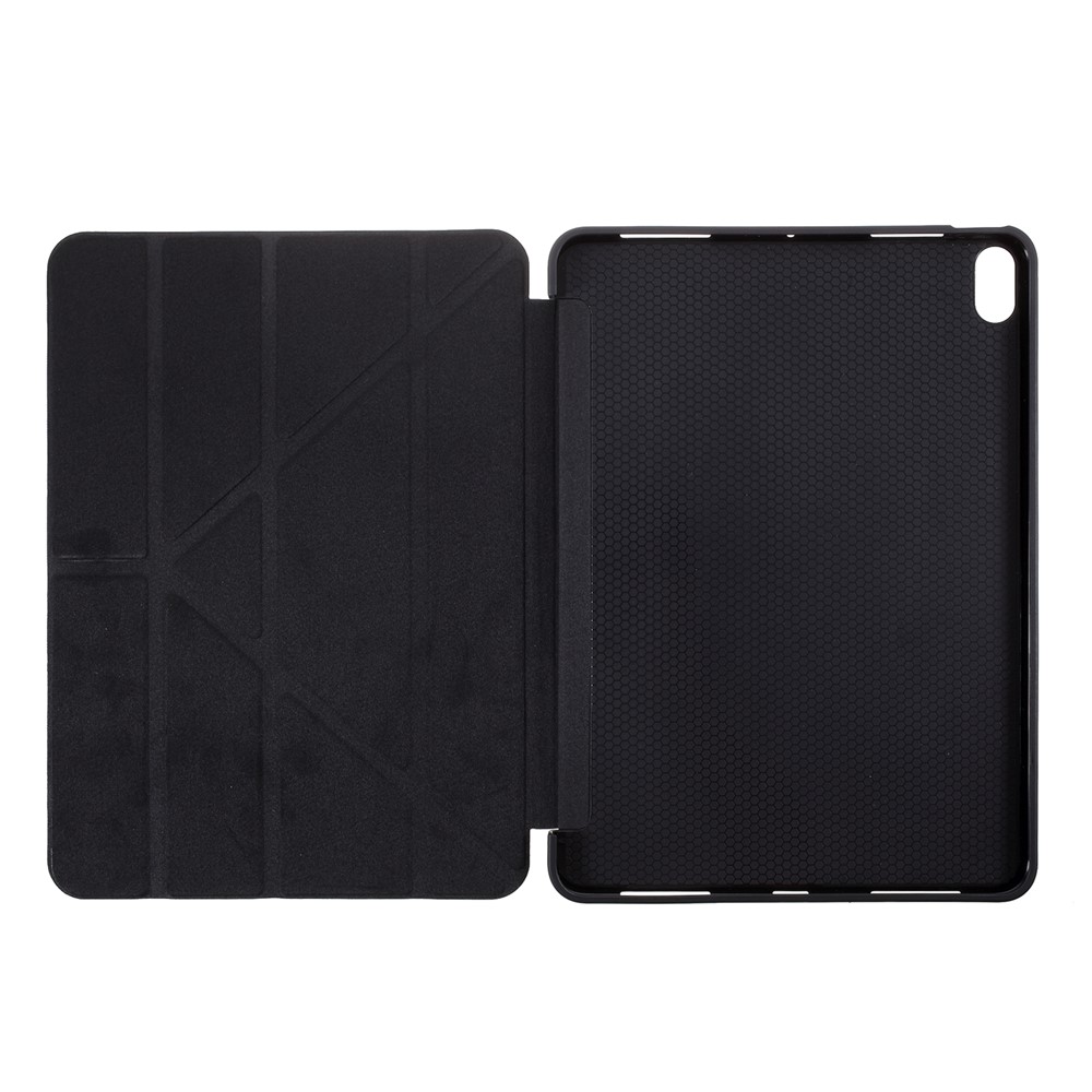 Origami Stand Smart Leather Shell Case for iPad Air (2020) / iPad Air 4, iPad Air (4th generation) - Black-8
