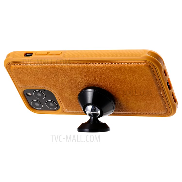 Magnetic Destacável 2-in-1 Stand Wallet Telefone Caixa Com Pulseira Para Iphone 12/12 Pro - Marrom Claro-24