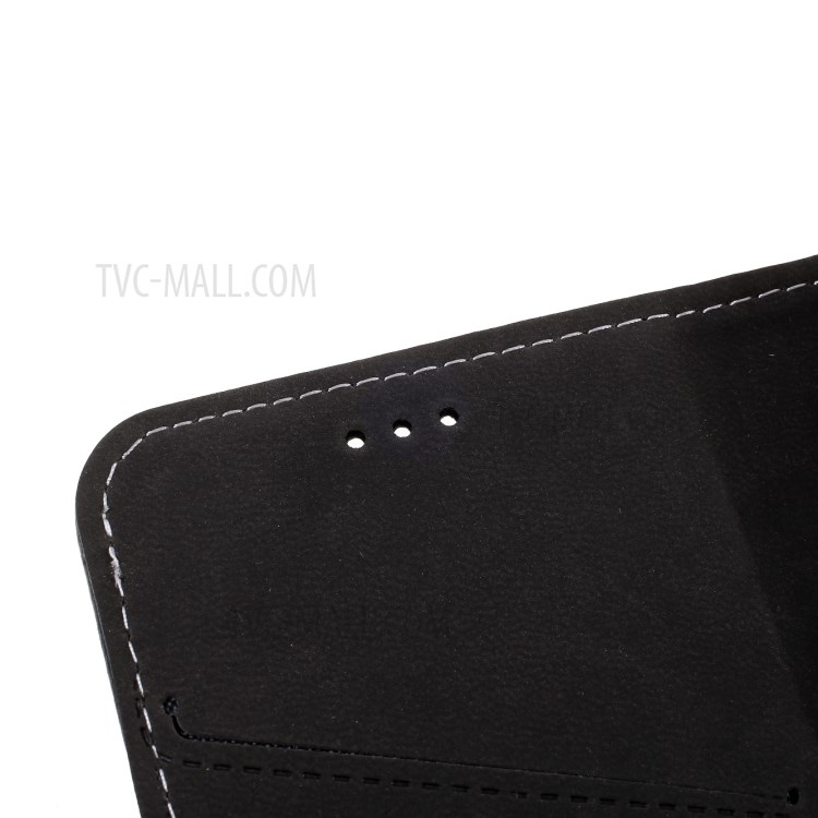 Caixa De Suporte Do Telefone Da Carteira De Couro Da Pele De Gebei Lichi Com Suporte Do Cartão Para O IPhone 12 Mini - Preto-13
