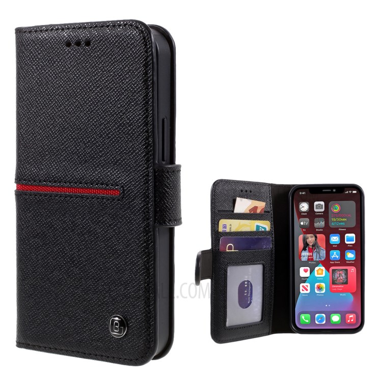 Funda Para Teléfono De La Serie De La Serie De Cuero Genuino De Gebei Yaqi Para IPhone 12 Mini - Negro-1