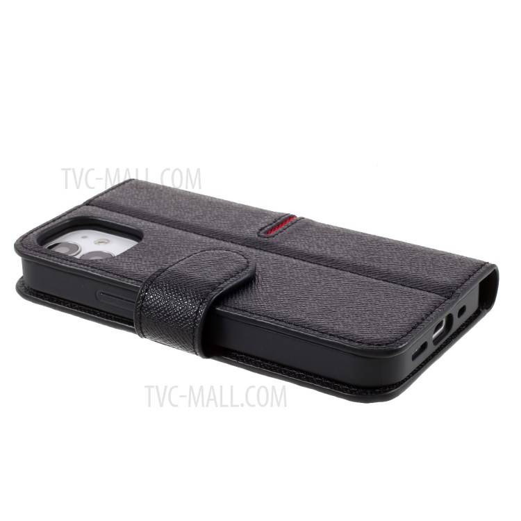 Funda Para Teléfono De La Serie De La Serie De Cuero Genuino De Gebei Yaqi Para IPhone 12 Mini - Negro-6