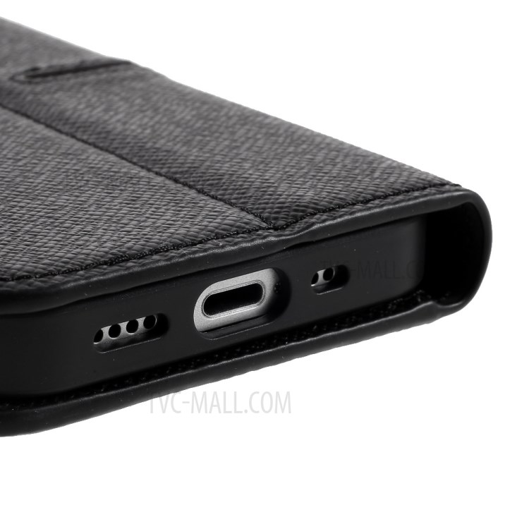 Funda Para Teléfono De La Serie De La Serie De Cuero Genuino De Gebei Yaqi Para IPhone 12 Mini - Negro-7