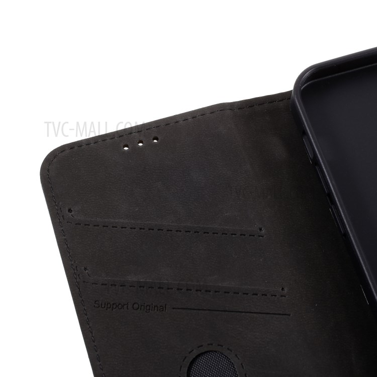 Ghebei Kala Series Crazy Horse Texture Leather Shell Con Supporto Per Carta e Sta Per Iphone 12 Mini - Nero